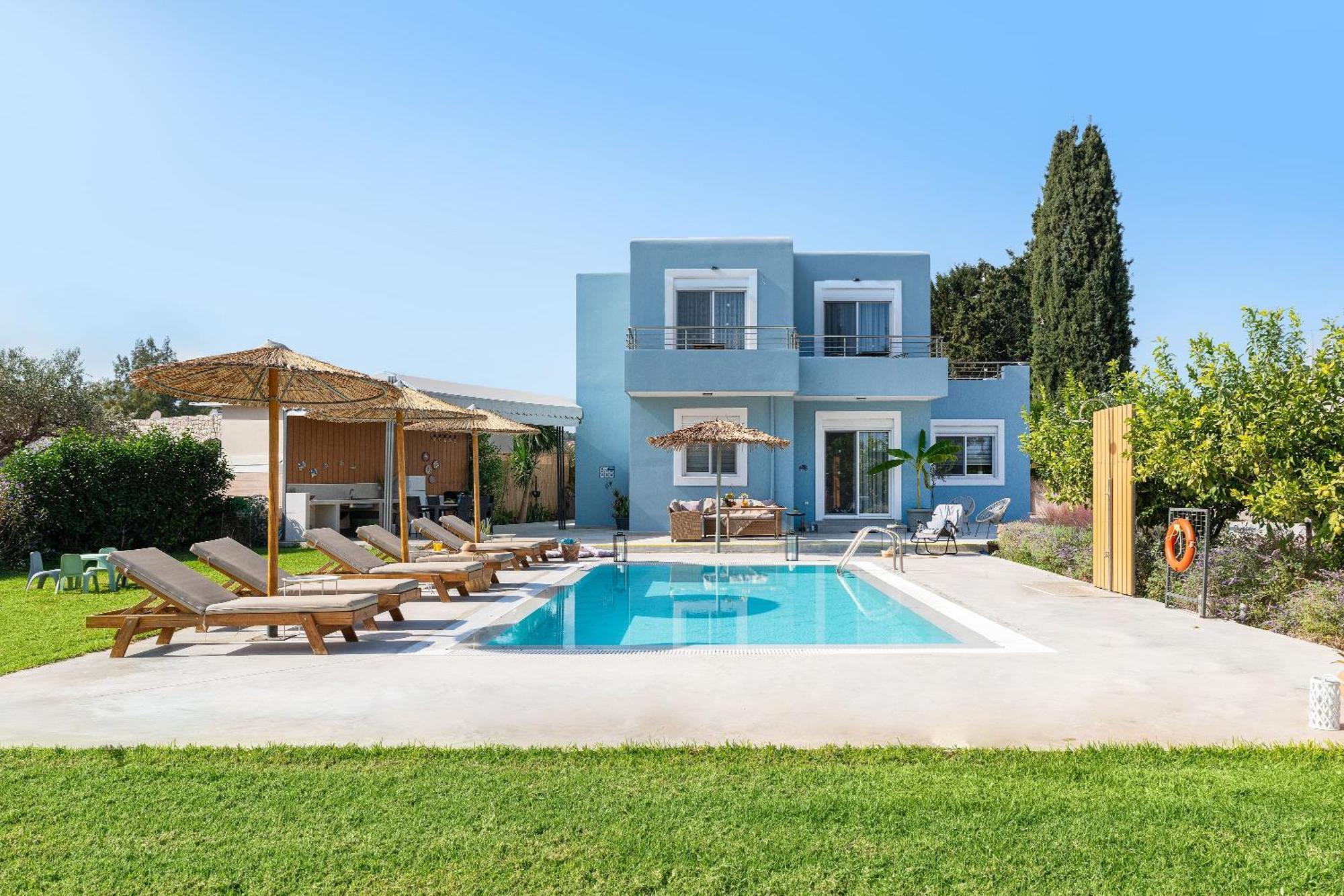 Ethria Pool Villa With Heated Jacuzzi Afandou Exterior foto