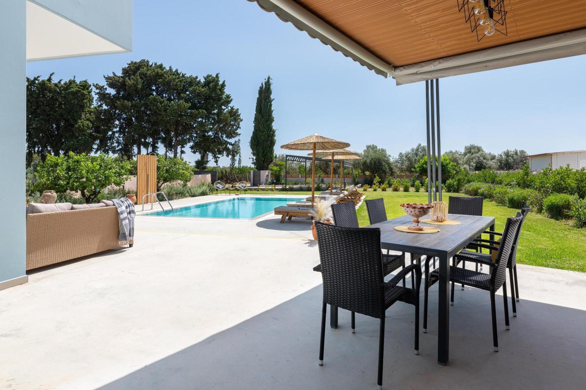Ethria Pool Villa With Heated Jacuzzi Afandou Exterior foto